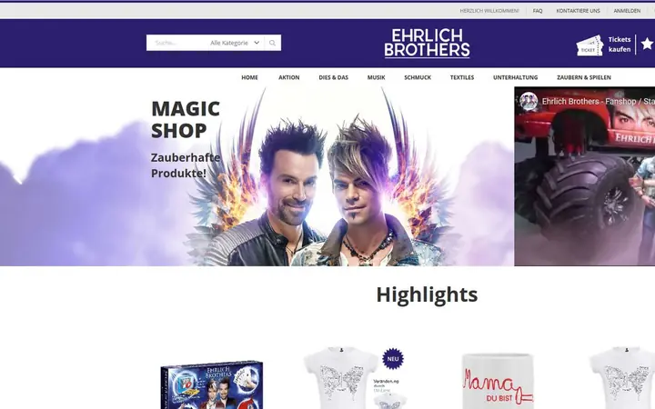 Andreas und Chris Ehrlich im Magic Shop der Ehrlich Brothers, einem Shopware-Shop von Walk3